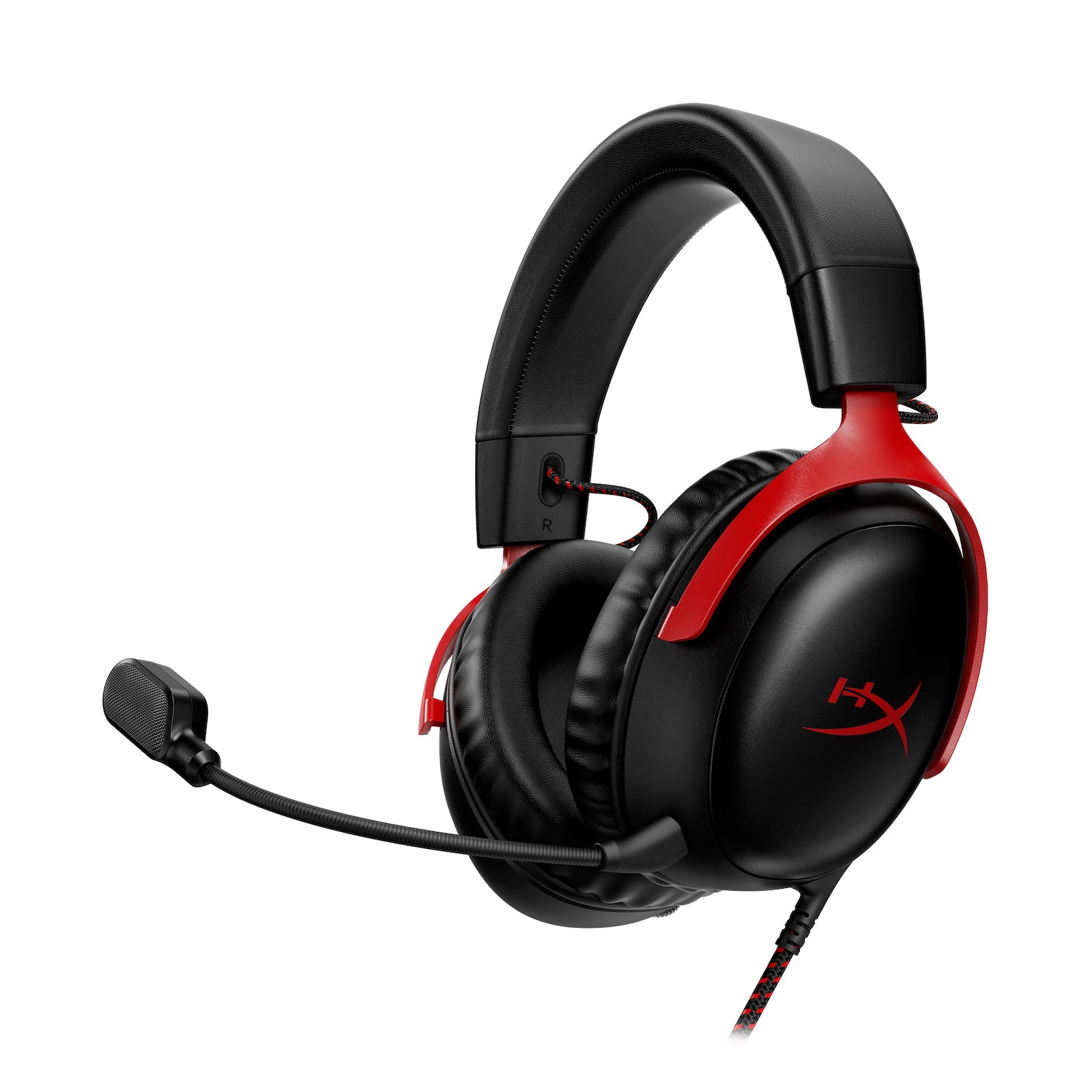 Actual HyperX Cloud III wired Black/Red headset with detachable boom microphone